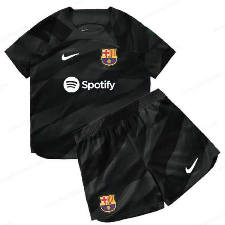Maillot Barcelona Goalkeeper Enfant Football Kit 23/24-Noir