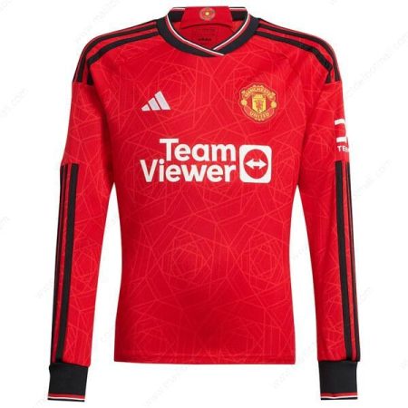 Maillot Domicile Manchester United Long Sleeve Football Shirt 23/24